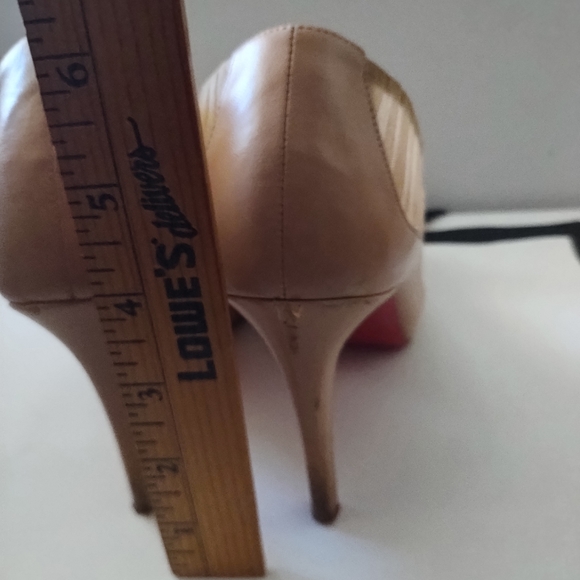 CHRISTIAN LOUBOUTIN ANGELIQUE 100 KID/CHIFFON PUMP'S - Picture 8 of 16